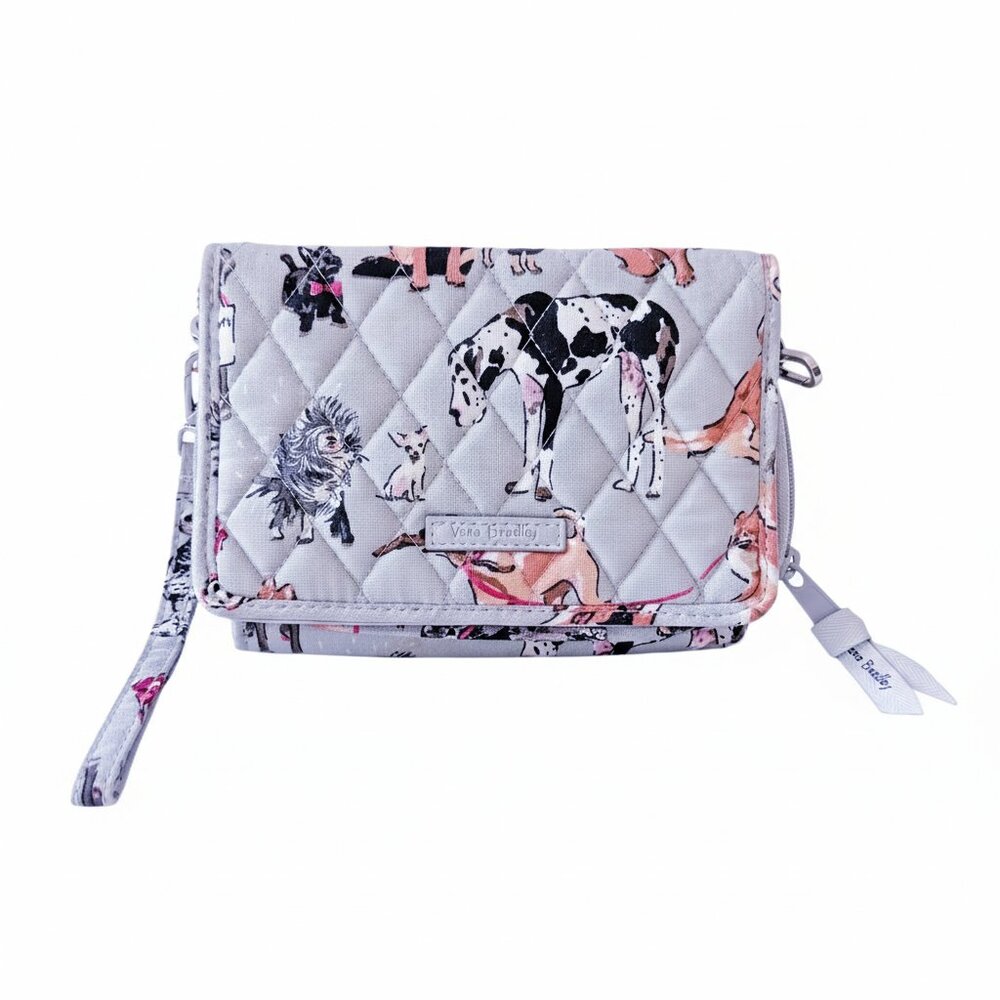 Vera Bradley "Best in Show" Dog Print RFID All-in-One Crossbody & Wristlet - Picture 2 of 6